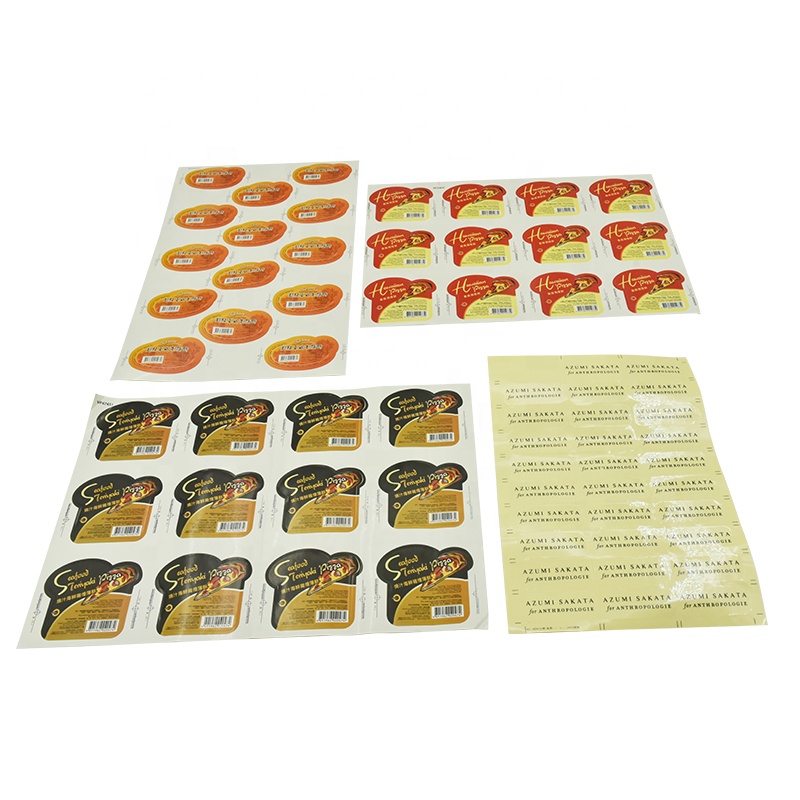 Custom Small Square Bottle Packaging Sticker Printing Logo For food Clothes