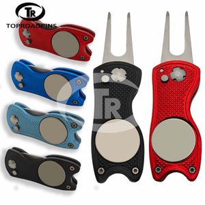 Golf Accessories Green Bulk Golf Divot Tool Golf Divot Repair Tool Foldable Stainless Steel Sw