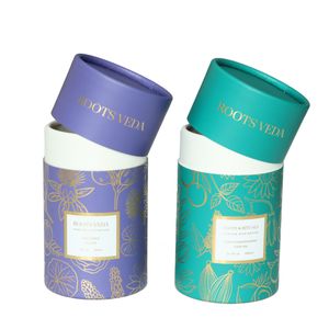 Recyclable Logo Printed Gold Stamping Foil Packaging Gift Paper Tube