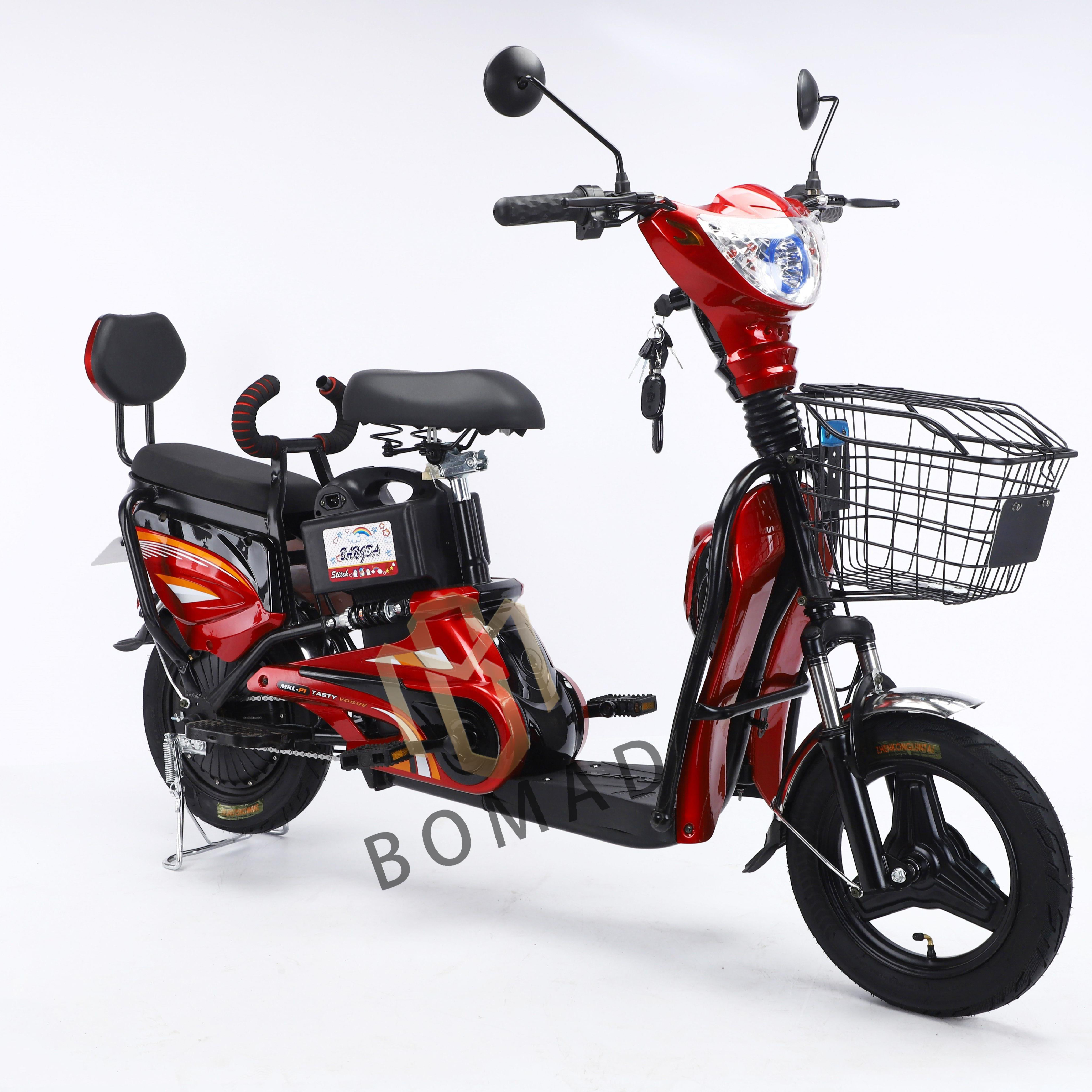The best-selling 350W electric bicycle with pedals in 2023 has a cool orange appearance,Bonmad e bicycle BM956-1022