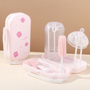 Travel Portable Silicone Water Bottle Brush Cleaner Mini Baby Bottle Cleaning Brush Set
