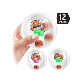 Shoot a Basketball Mini Handheld Shooting Ball Electronic Game Party Favor Anti-Stress Novelty Toys with LED Lights and Sounds (