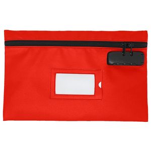 Locking Money Pouch with Clear Window PU Lockable Storage Bag with Zipper for Coin Cash Special Medicine