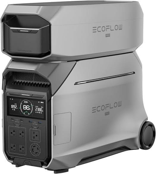 KEELS HARDWARE EF ECOFLOWSS 8kWh Portable Power Station DELTA Pro 3 with Extra Battery, 120/240V 4000W AC Output, Solar Generator for Home Use