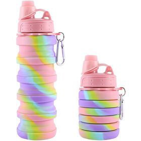 Wholesale Chengda Outdoor BPA Free 500ml Foldable Silicone Cup Folding Collapsible Water Bottle