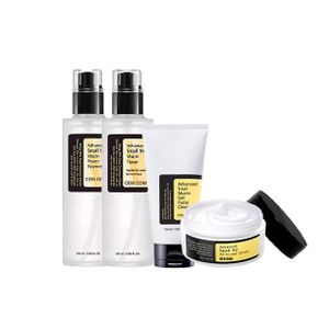 Private Label Snail Essence Serum Set 4pcs Moisturizing Repairing Smoothing Brightening Anti-Aging Snail Mucin Whitening Face