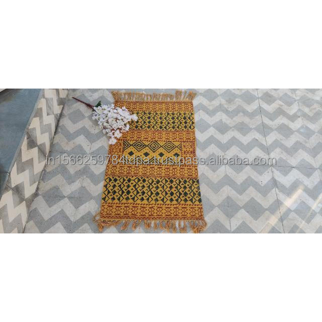 M/s Textiles Vogue Handmade 5x7 Cotton Rug Best Quality Modern Style for Indoor Outdoor for Living Dining Office Prayer Space Designer Collection