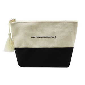 Ginzeal Factory Wholesale High Quality Reusable Luxury Soft Cotton Makeup Pouch Women Cosmetic Makeup Bag With Custom Logo