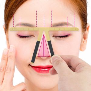 Embroidery eyebrow ruler and half tool, three-point positioning, balanced eyebrow ruler, nine eyebrow shapes, eyebrow set tool