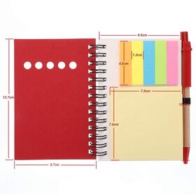 Custom Business Notebooks Customizable Spiral Lined Notepad Set with Pen And sticky note