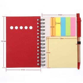 Custom Business Notebooks Customizable Spiral Lined Notepad Set with Pen And sticky note