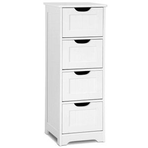 Bathroom floor Cabinet Freestanding Storage Cabinet with 4 Drawers white living room cabinet furniture