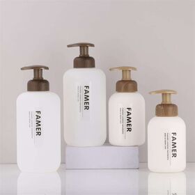 custom OEM bottle manufacturer 200ml  250ml to 500ml packaging Pe squeeze lotion cosmetic pump shampoo plastic bottlePopular
