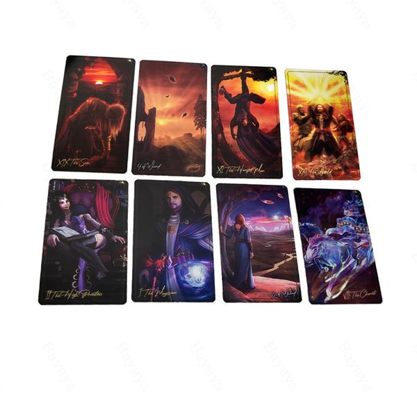 Personalised Tarot Card Decks Custom Printing Authentic Light Seers Embossing Gold And Black Tarot