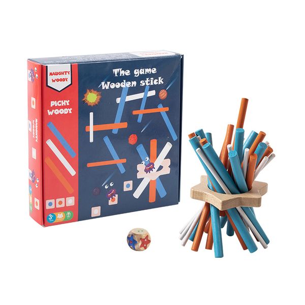 Classic Wooden Balance Training Stick Game Fun Game Gift for Family Game Educational Toys Intellectual Development