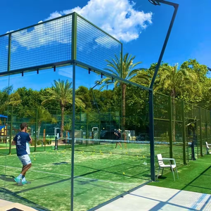 Hot for sale Slap Shot mobile padel court padel tennis court with  electric roof panoramic padelboll  padel court