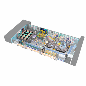 430sqm Light color indoor commercial trampoline Park amusement playground for kids and adults