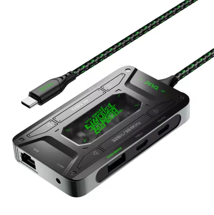 Shenzhen Dongxingwei Technology Co., Ltd. PIVA DS7PRO Docking Station Hub for Laptop Mini PC Tablet RJ45 100W PD Fast Charging Audio Adapter