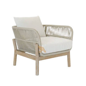 Manufacturing In Indonesia Rattan Wooden Sofa Chairs Patio Club chair Rattan Teak Wood for Resort Outdoor Furniture