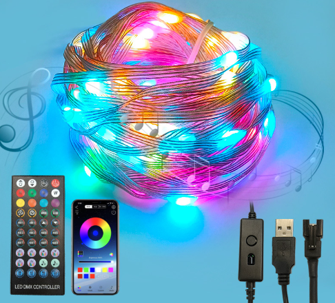 Shenzhen Illuminate World Technology Co., Ltd. 2024 New LED Christmas Light USB Plug-In Light 5V RGBW Outdoor Waterproof Garden Tree Strip Light Bars