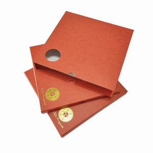 Luxury Gold Stamping Drawer Packaging Box High Quality Orange Flip Lid Gift Paper Box For Record Tape The Tape Project