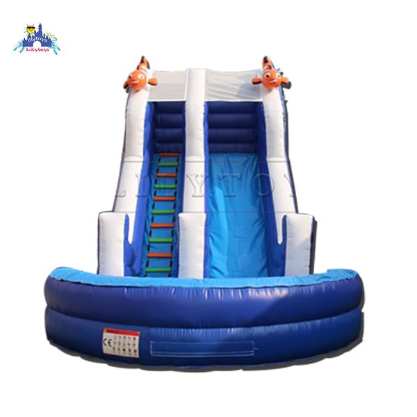 Lilytoys inflatable water slide with pool jump house inflatable commercial slide party rental for resort