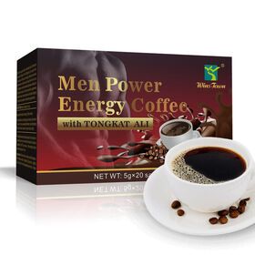 men power energy coffee with tongkat all Black Man Power Latte Coffee Maca Instant Drinks Blend Natural booster