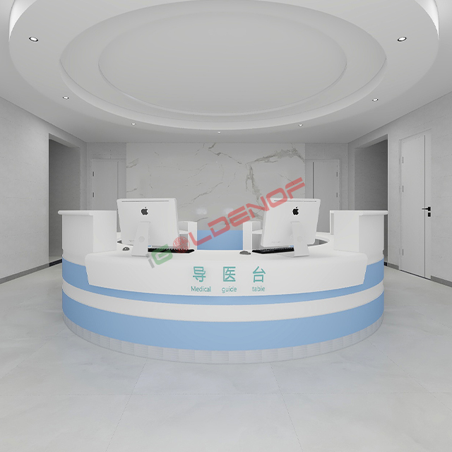 Hospital Furniture Medical Office Front Reception Desk For Hospital Clinic Public Area