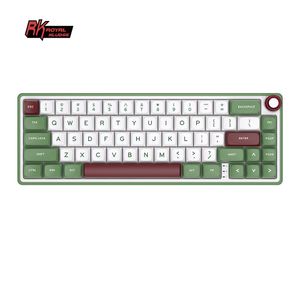 Royal Kludge RK R65 Mechanical Keyboard Wired Keyboard 66 Keys RGB Backlit Keycap PBT Hot Swap Gamer Keyboard Gift