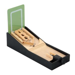 Tabletop Baseball Game for children with metal ball Wooden Toys Table Game Roller Skill Ball For Kids educational wooden Board