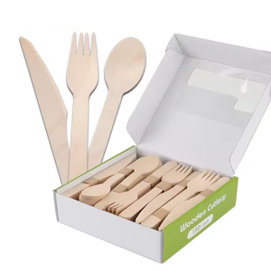 Factory Eco Friendly Disposable Birch Wood Handle Spoon Bulk Wooden Ice Cream Dessert Spoons