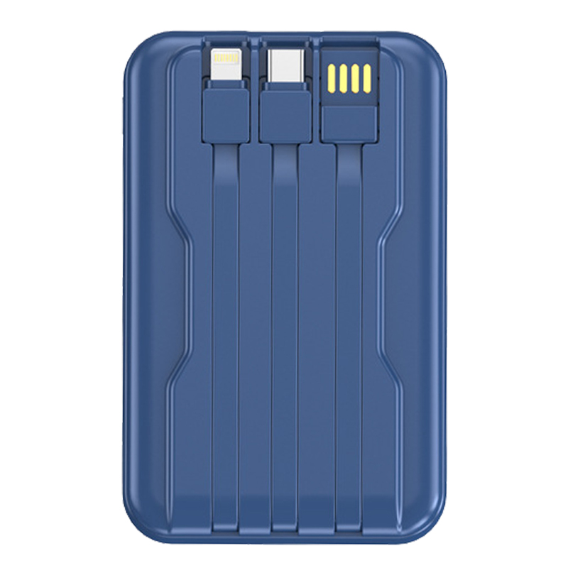 PD22.5W Portable Power Bank Magnetic Wireless Function Super Fast Charge 5000mAh USB LED Display three-Wire Self-Contained Cable