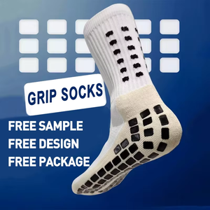 factory low MOQ high elastic football socks non slip custom sport grip socks for men