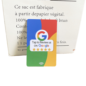 New Style factory price customized nfc card Adapts for NFC215 chip with 504-byte  13.56mhz programmable nfc  google review card