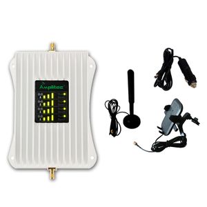 Amplitec 700 1800 2100 2600 mhz quad four band network cell phone mobile signal boosters for car 4 channel booster amplifier