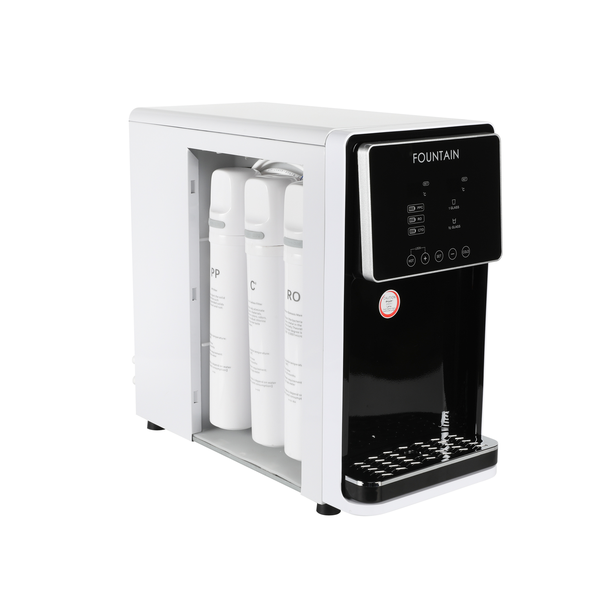 3 stages filter UV RO UF home water purifiers Tabletop cold and water dispenser with filter