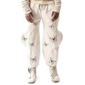 DiZNEW men pants custom high quality new design loose white long pants for men