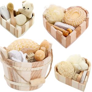 BEAUFLY OEM Custom Logo Body Scrub Brush Pumice Stone Loofah Sponge Women Spa Kit Bath Spa Gift Sets