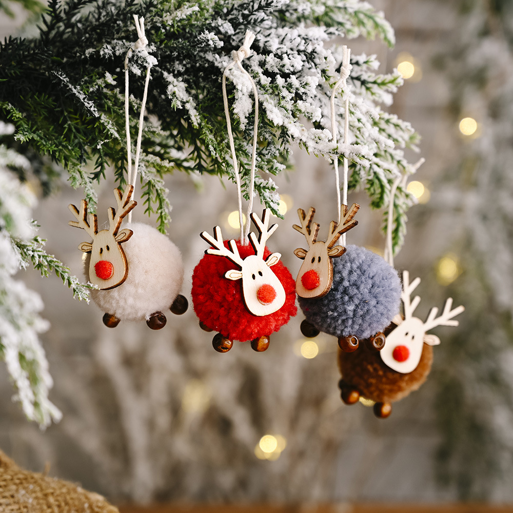 Yiwu Jiashi Home Textile Co., Ltd. Christmas decoration Felt deer pendant creative new elk pendant Christmas tree hanging gift