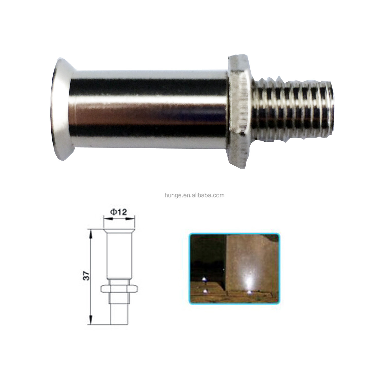 Fiber optic starlight buried Light crystal end piece for starlight swimming pool lighting decoration