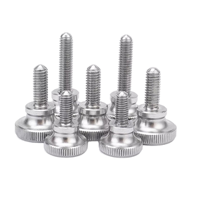 GB834 Stainless Steel 304 M3 12mm High Type Hand Tighten Flat Round Head Knurled Thumb Screw