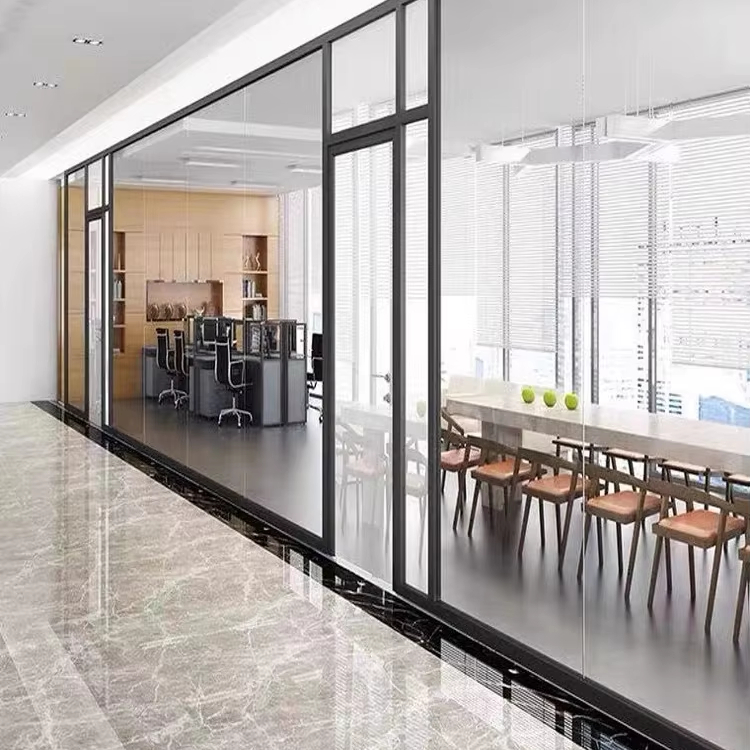 Guangzhou Tiancheng Aluminum Industry Co., Ltd. Full View office wall partition double glazing, non-aluminum partition glass partition panel