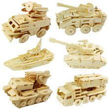 3D Wood Puzzles Children Adults Vehicle Puzzles Wooden Toys