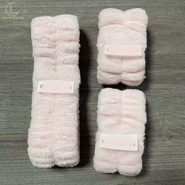 makeup wristband custom logo bow knot  bath yoga skincare facial fuzzy spa headband to wash dishes