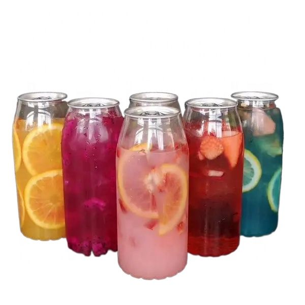 Food grade transparent plastic bottle mineral water empty bottle screw cap juice drink bottle
