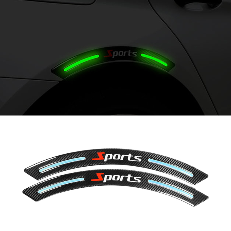 Factory Custom Logo Car exterior decoration luminous sticker accessories car wheel brow light up anti-scratch sticker