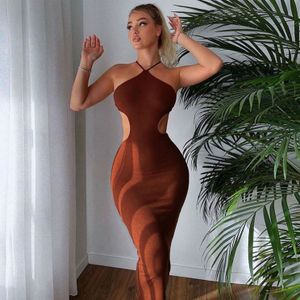 Backless Bandage Hanging Neck And Buttocks Slim Dress Spring And Summer New Women's Wear Sexy