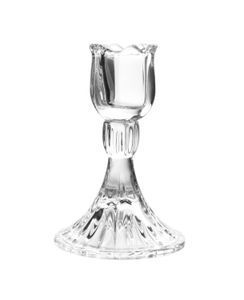 Wholesale Creative Clear/Transparent Soda-lime Glass Candle Stick Holder for Wedding/Home Decoration 197g