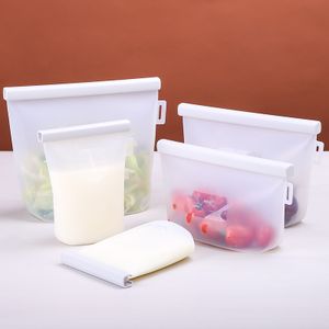 Wholesale Bpa Free Leakproof Fresh Reusable Breast Milk Bag Preservation Packaging Silicone Food Storage Bags