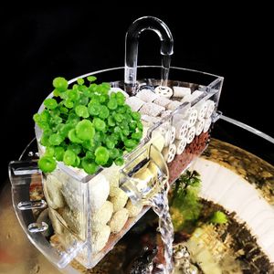 External Acrylic Water Filter Media Box For 23-26 Diameter Fish Tank Aquarium